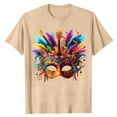 thumbnail image 3 of Wavsuf Mens Graphic Tees Men T Shirts Short Sleeve V-neck T Shirt Khaki Size 2XL, 3 of 6