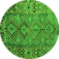 thumbnail image 1 of Ahgly Company Indoor Round Southwestern Green Country Area Rugs, 4' Round, 1 of 1