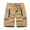 Khaki, variant on Cargo Men Shorts Work Shorts for Men Construction Elastic Waist Pockets Zipper Shorts Solid Color Fashion Casual Loose Fit Training Running Workwear Pants Khaki S