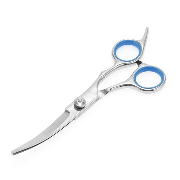 1 Pc Lightweight Pet Scissors for Pets Shop 5.5 Inches Silver Tone Blue Stainless Steel