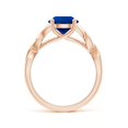 thumbnail image 2 of ANGARA Lab Grown 2.2 Ct Blue Sapphire Celtic Knot Engagement Ring for Women in 14K Rose Gold (Size-8mm) | September Birthstone, Anniversary, Jewelry Gift for Women | Lab-Grown Blue Sapphire Ring, 2 of 8