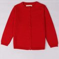 thumbnail image 5 of zuwimk Girls Cardigan Sweaters Ruffle School Uniform Sweater Crew Neck Button Down Coat for Girls(7-8 Years,Red), 5 of 5