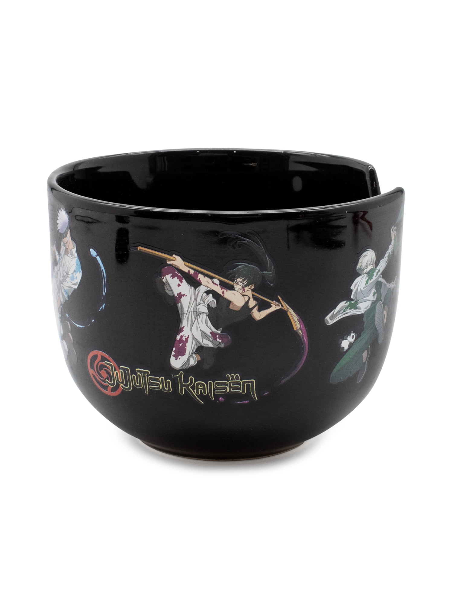 CultureFly Jujutsu Kaisen Noodle Bowl Set, 20 oz Bowl, Chopsticks, & Spoon, Officially Licensed