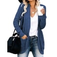 thumbnail image 1 of FASHIONWT Women Curved Long Sleeve Casual Knitted Sweater Cardigan, 1 of 5