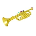 thumbnail image 1 of HEANUJJ Dress Trumpet Toy Golden Plastic Musical Instrument 1Pack, 1 of 8