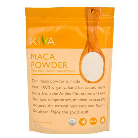 Kiva Organic Maca Powder- RAW and Non-GMO - LARGE 1 POUND