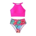 thumbnail image 5 of Women's Bikini Swimsuits for Women Bathing Suits Top Ruched Two Piece Tummy Control Round Neck with V-Wire Swim Suits Gibobby(S,RD2), 5 of 9