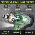 thumbnail image 3 of Llave de Impacto Inalámbrica WORKPRO 20V Sin Escobillas con Torque de 370 ft-lbs, 3 of 8