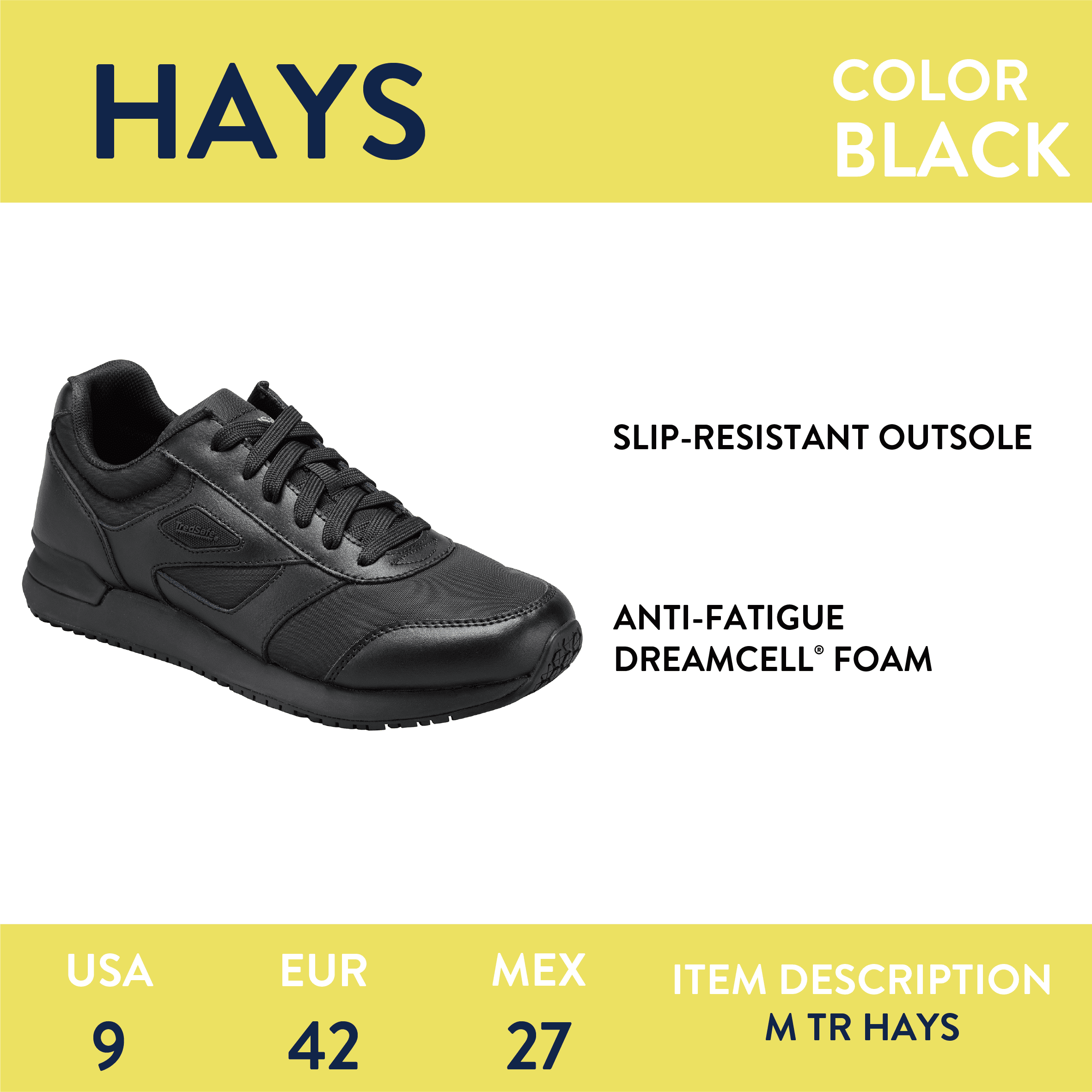 Tredsafe Men's Hays Slip Resistant Shoes