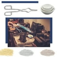 thumbnail image 5 of 1Bag Metal Melting Tool Sets including 3Pcs Mini DIY Crucible Quartz Melting Vessel and 1Pc Iron Crucible Tongs White Vessel: 5.6~9.1x5.3~8.6x2.3~3.9cm Inner Diameter: 4.5~7.8cm, 5 of 6