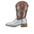 thumbnail image 3 of Roper Girls Starlet Tooled Inlay Square Toe Cowboy   Mid Calf Boots, 3 of 5
