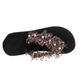 thumbnail image 5 of KIJBLAE Women Summer Pearl Beaded Slippers Bohemia Wedges Flip Flops Beach Sandals Shoes Female Non-Slip Home Slippers Indoor Slides Pink 36, 5 of 9