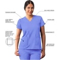 thumbnail image 3 of Adar Addition Scrubs For Women - Modern V-Neck Scrub Top, 3 of 8