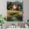 thumbnail image 4 of Antique Cottage Landscape Canvas Rustic Farmhouse Countryside Living Wall Art, 4 of 8