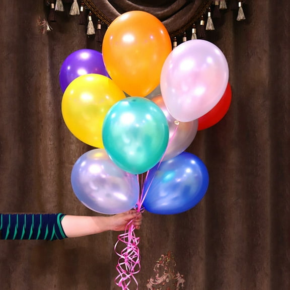 Dytern Balloon 100pcs 10 Inch Assorted Bright Color Latex Balloons (Random Color)