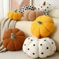 thumbnail image 5 of Pumpkin Pillow Plush Toy Creative Sofa Bedroom CushionHome Decoration Halloween Gift Christmas, Halloween, ThanksgivingGift (Caramel color,20cm), 5 of 7