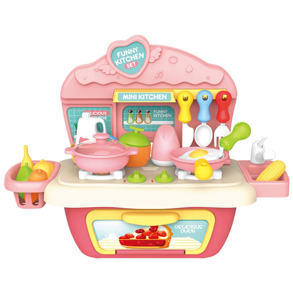 Famure Play Kitchen Set for Kids Pretend Play House with Cooking