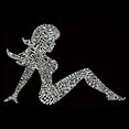 thumbnail image 2 of LA Pop Art Men's Raglan Word Art T-Shirt - Mudflap Girl - Keep on Truckin, 2 of 2