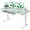 White, variant on FEZIBO 48 × 24 Electric Standing Desk with Drawers, Whole-Piece Glass Adjustable Height Desk, One-Piece Quick Install Adjustable Sit Stand Desk, White