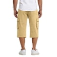 thumbnail image 5 of Resicozy Long Shorts for Men Below Knee Cargo Short Pants Casual Summer Lightweight 3/4 Sweat Shorts with Pockets Khaki L, 5 of 7