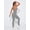 Gray, variant on Women's Workout Jumpsuit Criss Cross Backless Yoga Tummy Control Athletic One Piece Pants Romper