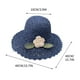 thumbnail image 3 of Sombrero de Playa para Mujer, Tejido a Mano, Plegable, con Flores, para Primavera y Verano., 3 of 6