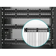 MonoPrice 24-Port Cat6 Patch Panel 110 Type 568A/B Compatible Black 7253