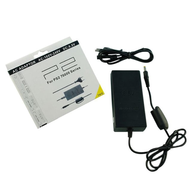 Adaptador de corriente de 8,5 V para PS2 serie 70000 - Protección contra sobrecarga, cable de 1,8 m, compacto - Fuente de alimentación para consola de juegos