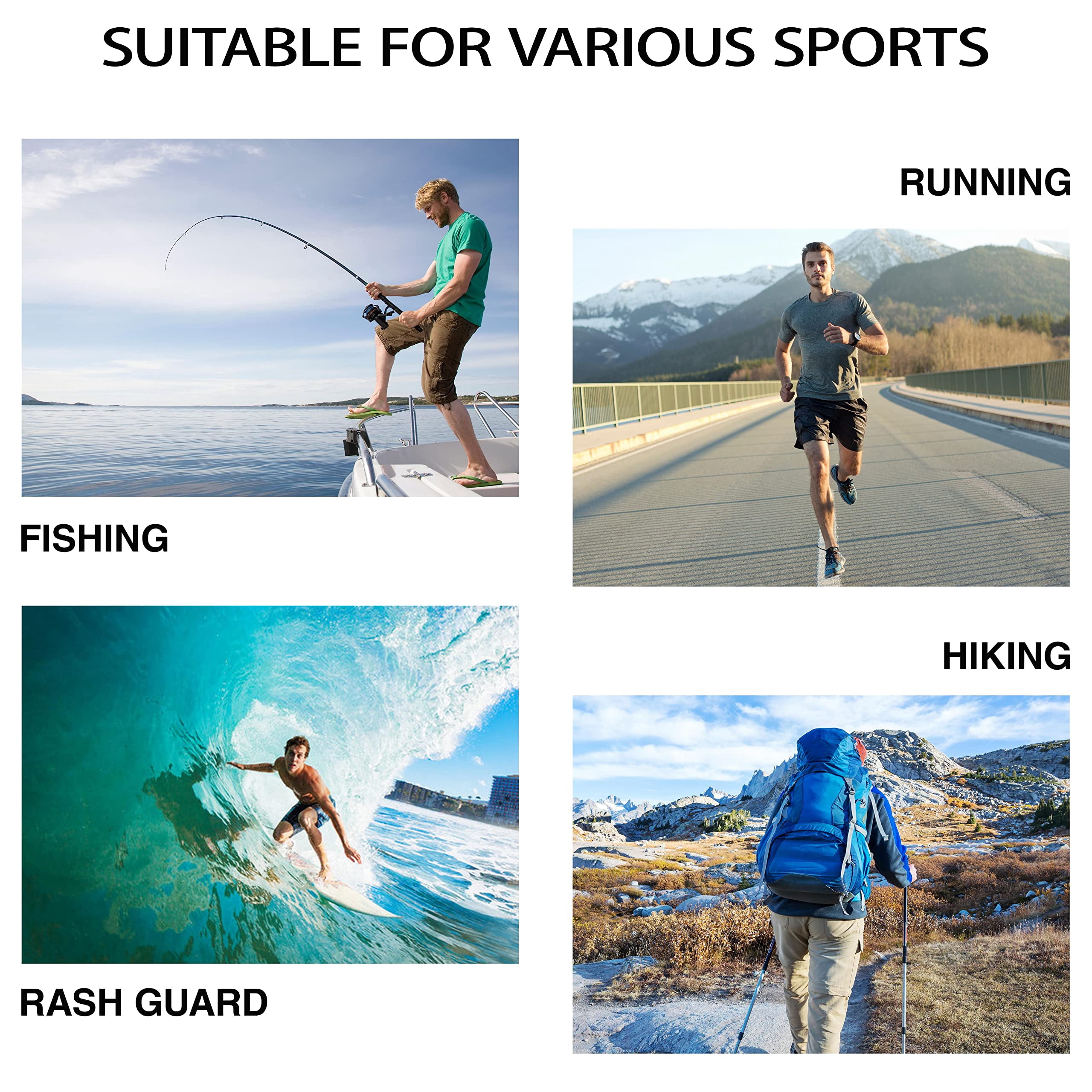 Myliigor Upf 50 Lightweight Sun Blocking Water Sports Fishing Shirts Fast Dry Youth Mens Long Sleeve Hooded t Shirt Teal Aquamarine S-3XL