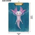 thumbnail image 2 of FMSHPON Funny Axolotl Clipboard Hardboard Wood Nursing Clip Board and Pull for Standard A4 Letter 13x9 inches, 2 of 5