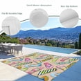 thumbnail image 3 of Summer Slippers Outdoor Rug for Patio/Deck/Porch, Non-Slip Large Area Rug 5 x 7 Ft, Watercolor Flip Flops Ocean Beach Light Brown Indoor Outdoor Rugs Washable Area Rugs, Camping Rug Carpet Runner, 3 of 8