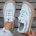thumbnail image 3 of Rokment Wide Toe Box Chunky Walking Shoes For Women Comfortable Breathable Mesh Knit Thick Sole Low Profile Tennis Flat Fashion Sneakers Fall Casual Footwear, 3 of 6