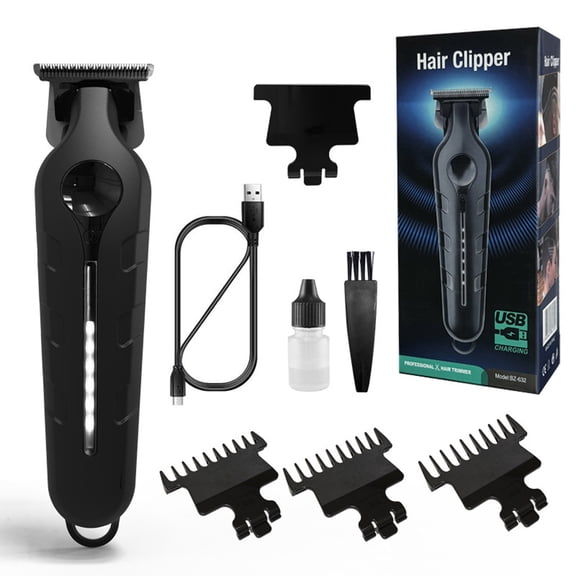 Professional Hair Clippers For Men Cordless Rechargeable High Performance Barber Clippers For Hair Cutting Electric Hairdresser Kit-Black