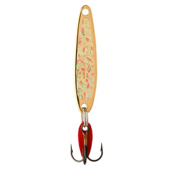 Bay De Noc 4GOLDICE Jig Suédois pour Boutons 1-3/4 Pouces, 1/4 Once, Glace Pilée/givre Doré