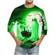 thumbnail image 1 of Camisas de Manga Larga para Hombres Imprimir Blusa de Manga Corta de Cuello Redondo, Camisas de Lino para Hombres, 1 of 4