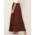thumbnail image 4 of Moomaya Printed Maxi Skirt, Women's Elastic Waist Flowy Summer Long Skirt, 4 of 9
