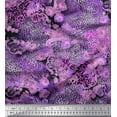 thumbnail image 1 of Soimoi Pink Poly Georgette Fabric Floral & Leopard Animal Skin Decor Fabric Printed Yard 42 Inch Wide, 1 of 3