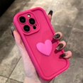 thumbnail image 3 of Luxury Cute 3D Love Heart Silicone Phone Case For iPhone 15 13 12 11 14 Pro Max X XR XS 8 Plus Shockproof Candy Back Cover, 3 of 4