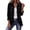 Black-#001, variant on Women's Ruffle Trim Knit Cardigan Sweater Double Breasted Lapel Collar Long Sleeve Button Front Casual Fall Jacket,Black L