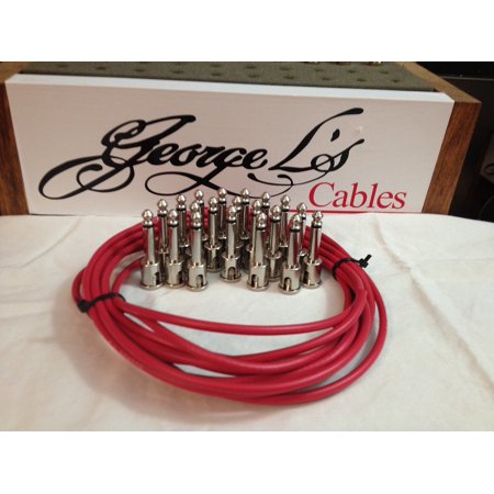 George L 155 Pedalboard Effects Cable Kit XL .155 Red / Nickel - 20/20