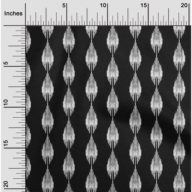 oneOone Viscose Jersey Fabric Stripe Ikat Printed Craft Fabric BTY 60 Inch Wide