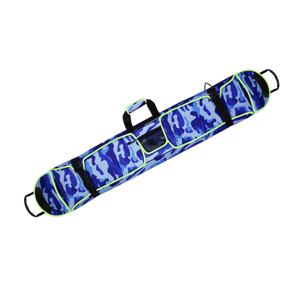 Snowboarding Ski Bag Cover Waterproof Adjustable Belt Carry Case Blue 145cm 