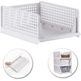 thumbnail image 1 of Stackable Clothes Storage Basket Sliding Organizer Wardrobe Drawer Shelf Diy Container (White), 1 of 5