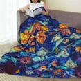 thumbnail image 6 of Honeii Colorful Fall Leaves Print Fleece Blanket - Throw Blanket for Bed, Sofa, Couch, Camping, and Travel , Microplush Ultra Soft Warm Blanket-40"x30", 6 of 7