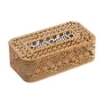 thumbnail image 3 of Tissue Box Cover Napkin Holder Tissue Case Stylish Metal Hollowed Design for Bathroom Dresser Vanity Countertop, 3 of 9