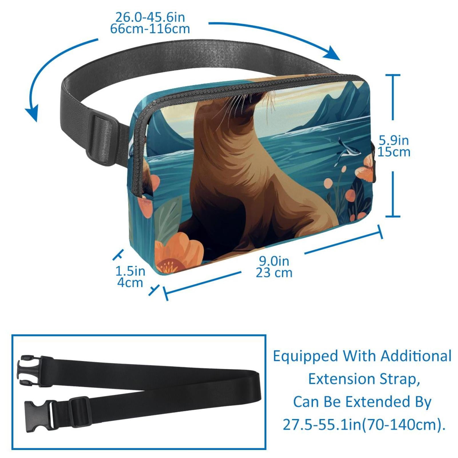 Sea lion Waist Pack Running Belt Fanny Packs Lightweight Adjustable with Extension Strap Unisex