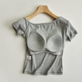 thumbnail image 4 of Tnhcen Women's One Shoulder Top with Built in Bra Summer Cotton Sleepwear Sleeveless Cami Loungewear Ruffle Top for Women S-XL, 4 of 9