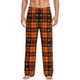 thumbnail image 5 of Mens Pajama Pants, Halloween Tartan Plaid Soft Sleep & Lounge Pants for Men, Cuteness Casual PJ Bottoms Pants with Pockets, 5 of 7