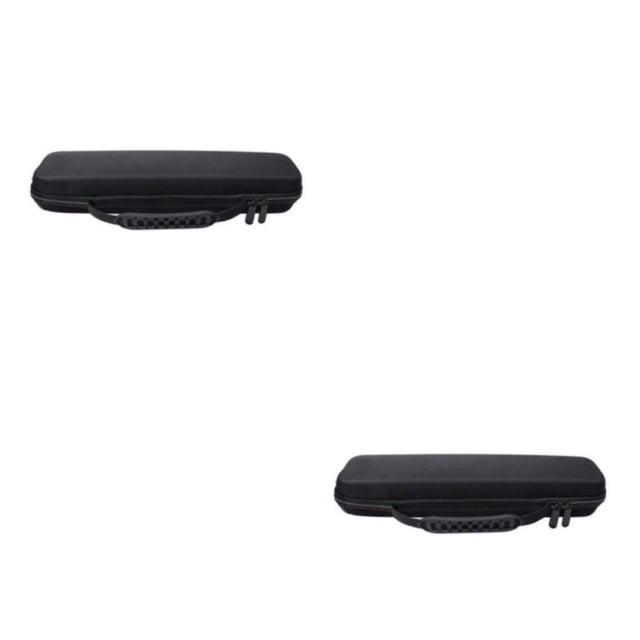 Wosthever Caja de almacenamiento para plancha de pelo de viaje, herramienta de peluquería EVA portátil de gran capacidad, estuche de Negro 2piezas