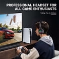 thumbnail image 4 of Wired Gaming Headset with Suspension Headband for PS5 PS4 Xbox PC, Noise Canceling Over Ear Game Headphone with Mic/LED Light - Black, 4 of 8